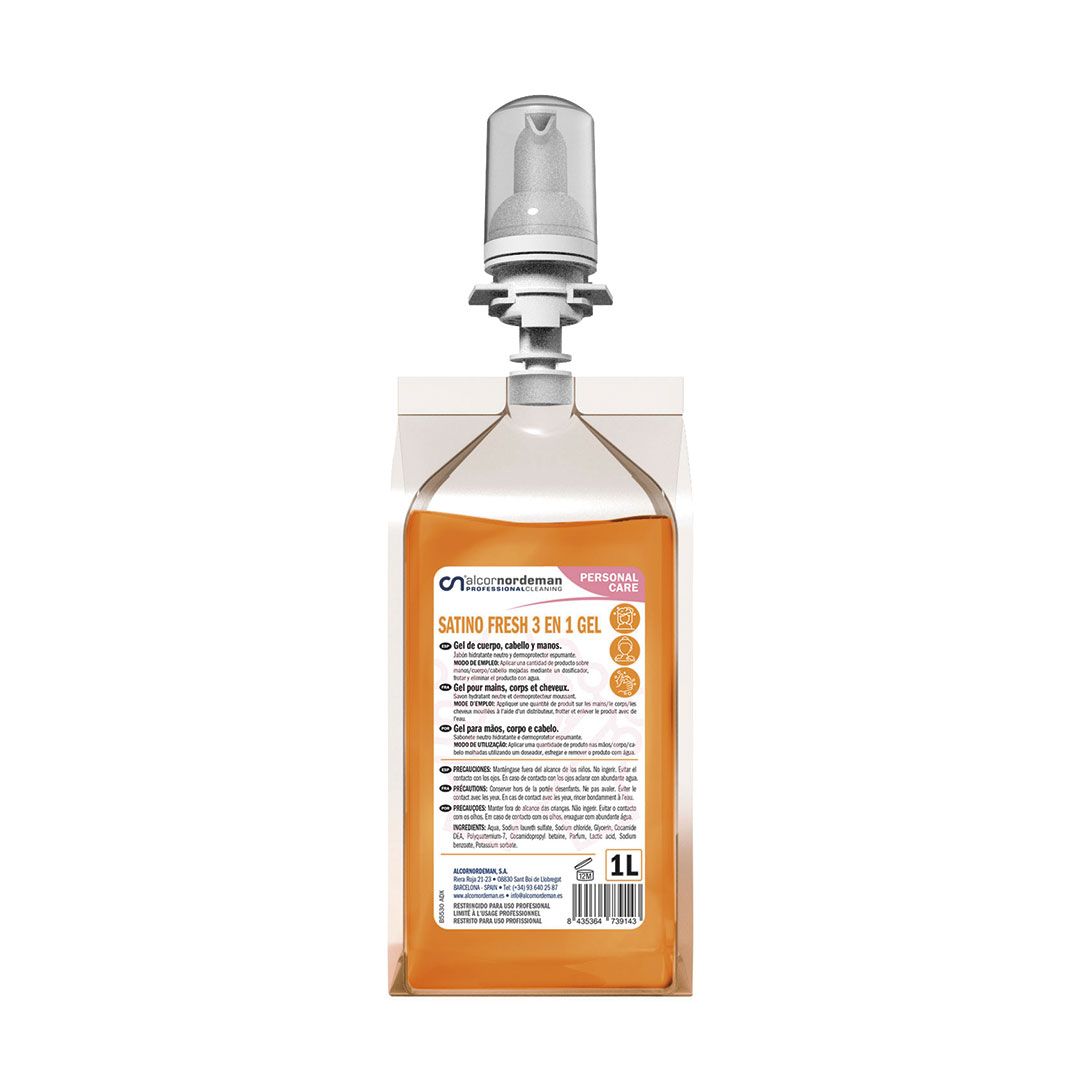 alcornordeman-satino-fresh-gel-3-en-1-gel-douche-1l-doux image 1