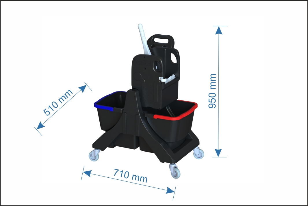 arcora-ecoblack-45-chariot-de-m-nage-double-seau-2x20-l image 5