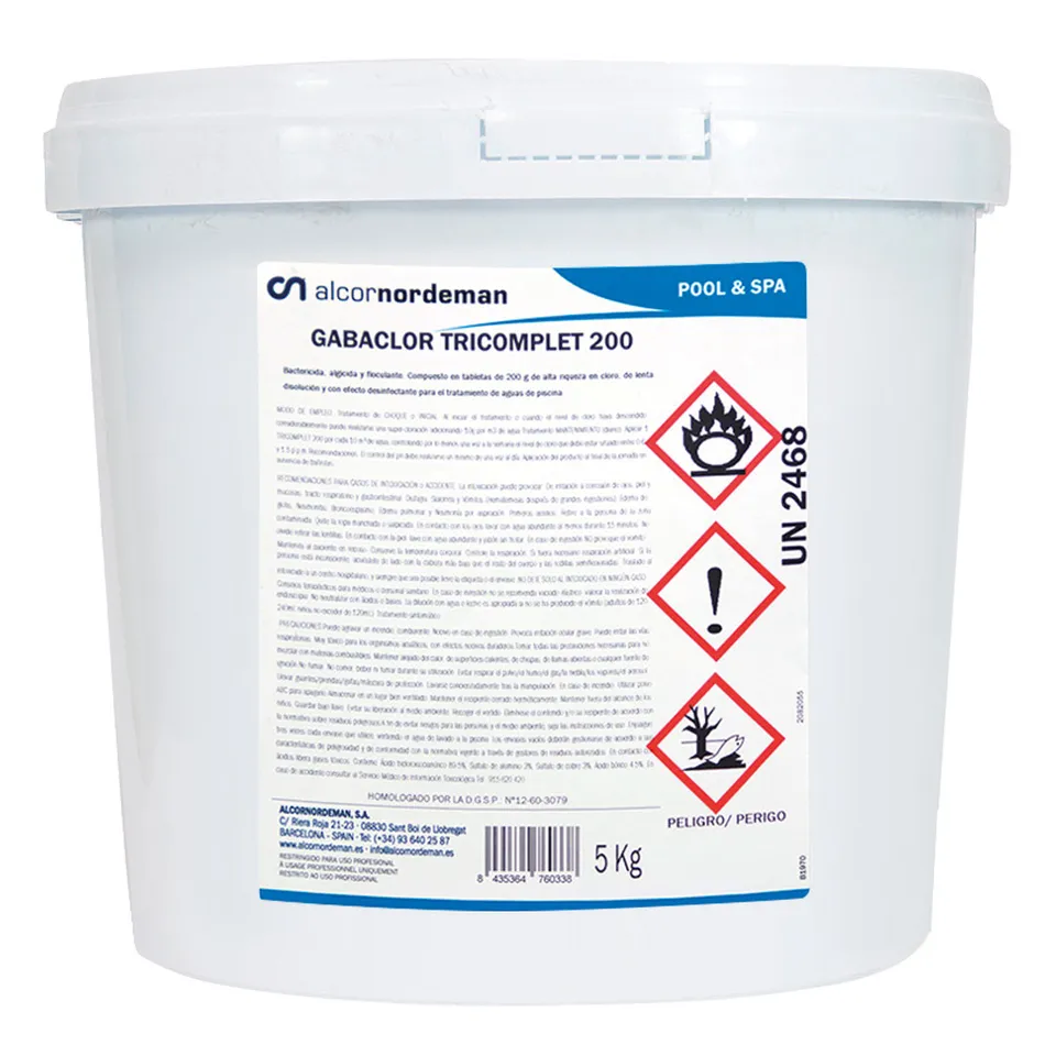 alcornordeman-gabaclor-tricomplet-200-chlore-piscine-5kg image 1