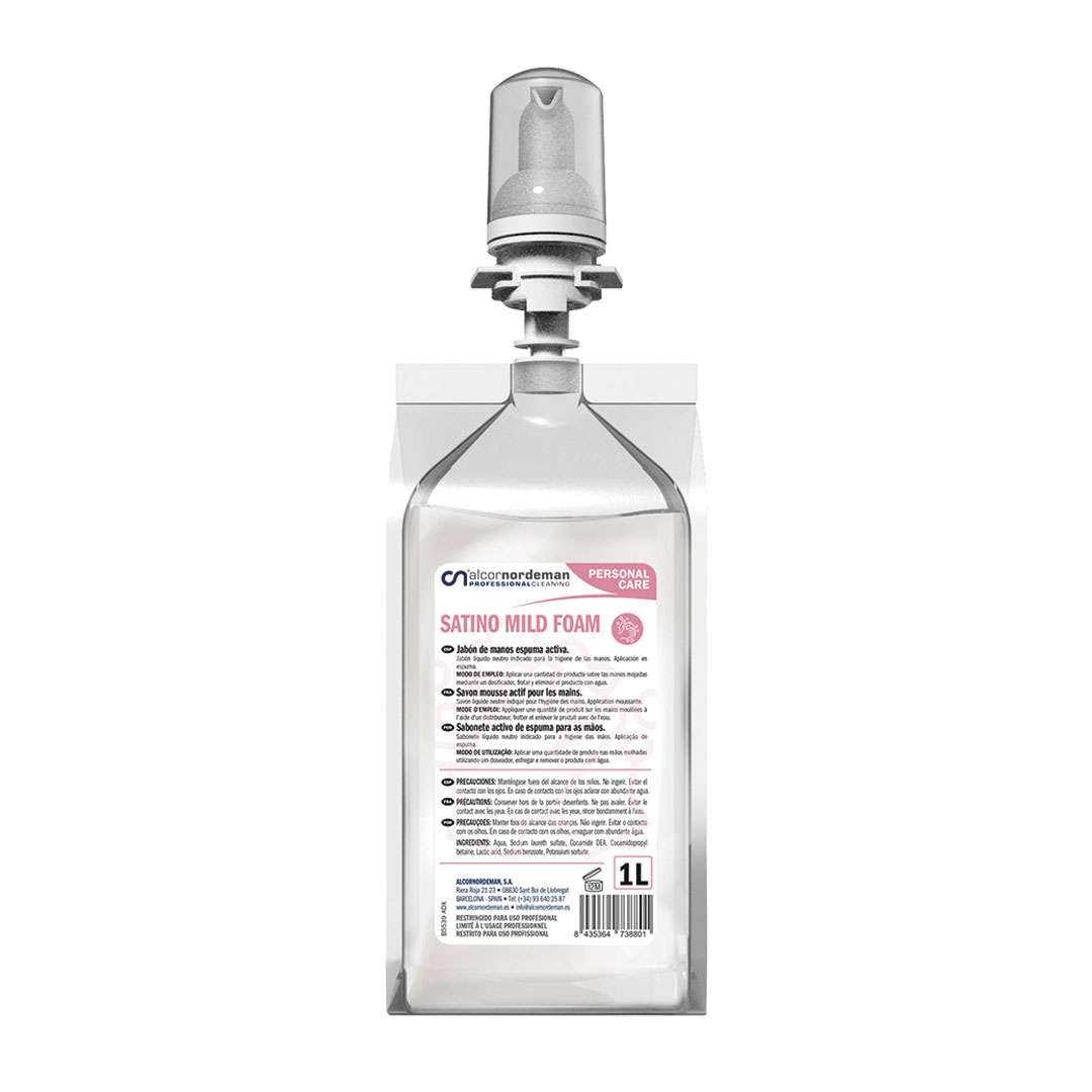 alcornordeman-soins-personnels-satino-mousse-douce-savon-1l-sans-parfum image 1
