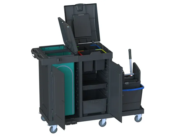 arcora-ecoblack-750-chariot-m-nage-recycl-double-seau image 1